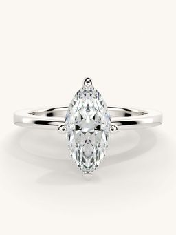 Valanova - White Gold Sterling Silver and Certified Lab Grown Diamond 1.00Cts Ring