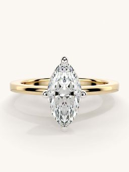 Valanova - Gold Sterling Silver and Certified Lab Grown Diamond 1.00Cts Ring