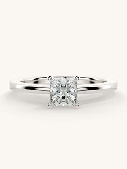 Valanova - White Gold Sterling Silver and Certified Lab Grown Diamond 0.50Cts Ring