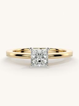 Valanova - Gold Sterling Silver and Certified Lab Grown Diamond 0.50Cts Ring