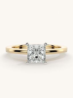 Valanova - Gold Sterling Silver and Certified Lab Grown Diamond 0.75Cts Ring
