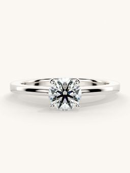 Valanova - White Gold Sterling Silver and Certified Lab Grown Diamond 0.50Cts Ring