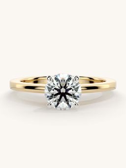 Valanova - Gold Sterling Silver and Certified Lab Grown Diamond 0.75Cts Ring
