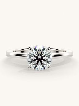 Valanova - White Gold Sterling Silver and Certified Lab Grown Diamond 1.00Cts Ring