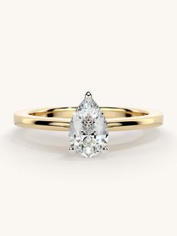 Valanova - Gold Sterling Silver and Certified Lab Grown Diamond 0.50Cts Ring