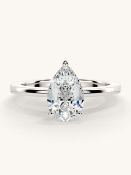 Valanova - White Gold Sterling Silver and Certified Lab Grown Diamond 1.00Cts Ring
