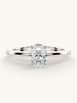 Valanova - White Gold Sterling Silver and Certified Lab Grown Diamond 0.50Cts Ring