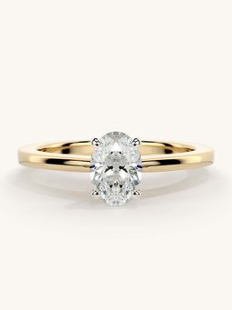 Valanova - Gold Sterling Silver and Certified Lab Grown Diamond 0.50Cts Ring