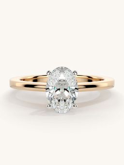 Valanova - Rose Gold Sterling Silver and Certified Lab Grown Diamond 0.75Cts Ring