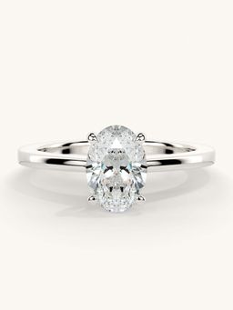 Valanova - White Gold Sterling Silver and Certified Lab Grown Diamond 0.75Cts Ring
