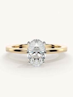 Valanova - Gold Sterling Silver and Certified Lab Grown Diamond 0.75Cts Ring
