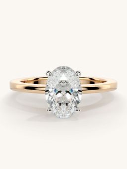 Valanova - Rose Gold Sterling Silver and Certified Lab Grown Diamond 1.00Cts Ring