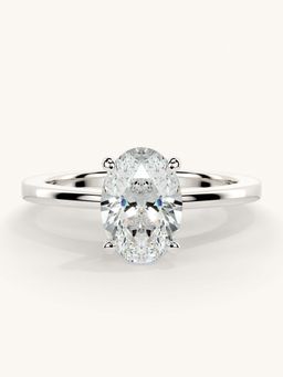 Valanova - White Gold Sterling Silver and Certified Lab Grown Diamond 1.00Cts Ring