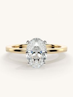 Valanova - Gold Sterling Silver and Certified Lab Grown Diamond 1.00Cts Ring