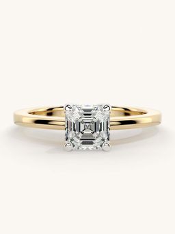 Valanova - Gold Sterling Silver and Certified Lab Grown Diamond 0.75Cts Ring