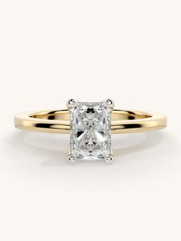 Valanova - Gold Sterling Silver and Certified Lab Grown Diamond 0.75Cts Ring