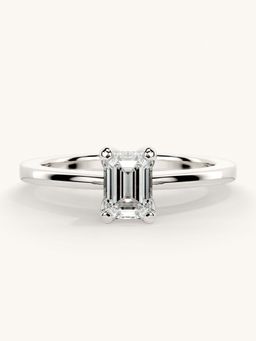 Valanova - White Gold Sterling Silver and Certified Lab Grown Diamond 0.50Cts Ring