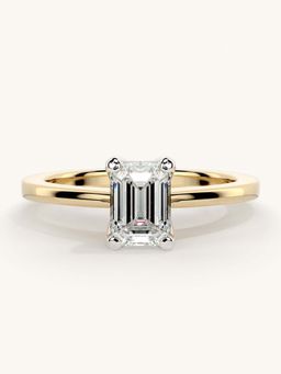 Valanova - Gold Sterling Silver and Certified Lab Grown Diamond 0.75Cts Ring