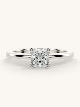 Valanova - White Gold Sterling Silver and Certified Lab Grown Diamond 0.50Cts Ring