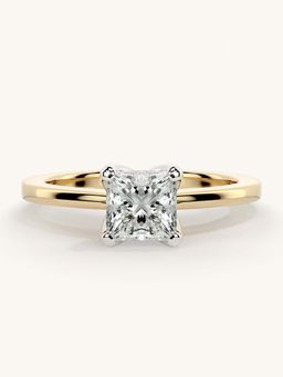 Valanova - Gold Sterling Silver and Certified Lab Grown Diamond 0.75Cts Ring