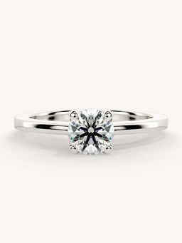 Valanova - White Gold Sterling Silver and Certified Lab Grown Diamond 0.50Cts Ring