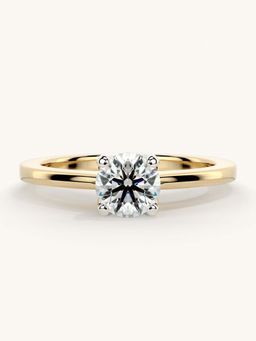 Valanova - Gold Sterling Silver and Certified Lab Grown Diamond 0.50Cts Ring