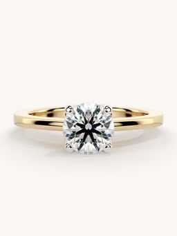 Valanova - Gold Sterling Silver and Certified Lab Grown Diamond 0.75Cts Ring