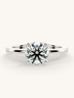 Valanova - White Gold Sterling Silver and Certified Lab Grown Diamond 1.00Cts Ring
