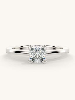 Valanova - White Gold Sterling Silver and Certified Lab Grown Diamond 0.50Cts Ring
