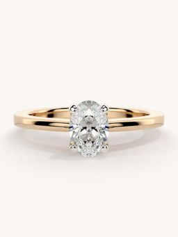 Valanova - Rose Gold Sterling Silver and Certified Lab Grown Diamond 0.50Cts Ring