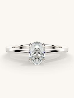 Valanova - White Gold Sterling Silver and Certified Lab Grown Diamond 0.50Cts Ring