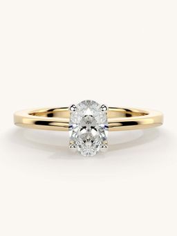 Valanova - Gold Sterling Silver and Certified Lab Grown Diamond 0.50Cts Ring