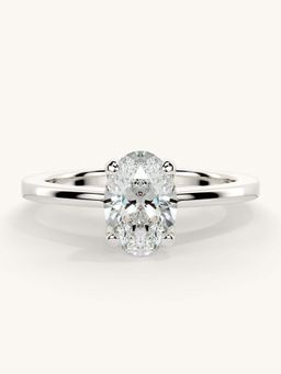 Valanova - White Gold Sterling Silver and Certified Lab Grown Diamond 0.75Cts Ring