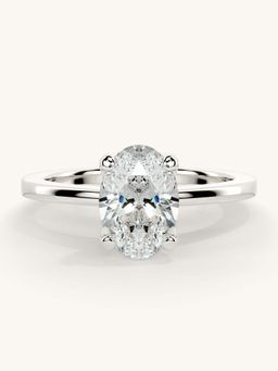 Valanova - White Gold Sterling Silver and Certified Lab Grown Diamond 1.00Cts Ring