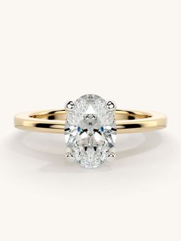 Valanova - Gold Sterling Silver and Certified Lab Grown Diamond 1.00Cts Ring