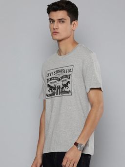 Levi's - Men Grey Round Neck T-Shirt