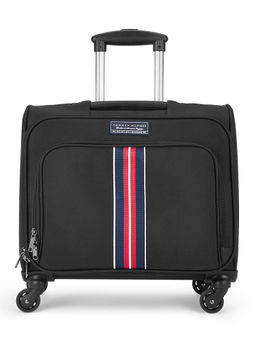 Tommy Hilfiger - Nashville Black Overnighter 51Lt- 15 inch Laptop Capacity 4 Wheel Trolley Bag (M)