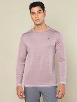 Technosport - Men Melange Slim Fit Round Neck Sports T-Shirt With Double Cool