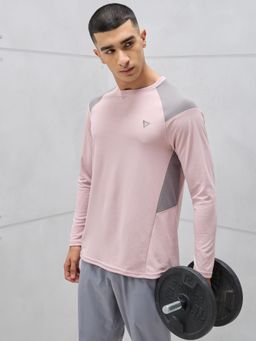 Technosport - Men Colorblock Slim Fit Round Neck Sports T-Shirt With Techno Cool+