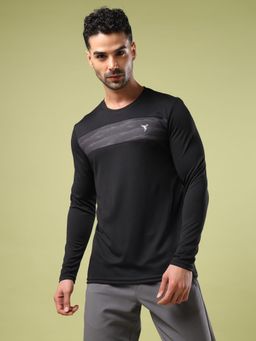 Technosport - Men Colorblock Slim Fit Round Neck Sports T-Shirt With Techno Cool+