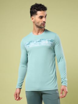 Technosport - Men Colorblock Slim Fit Round Neck Sports T-Shirt With Techno Cool+