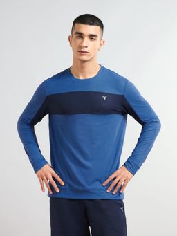 Technosport - Men Colorblock Slim Fit Round Neck Sports T-Shirt With Matpiq