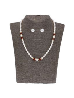 Sri Jagdamba Pearls - Navishka 1 Line Pearl Necklace Set
