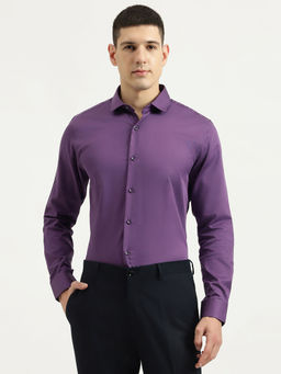 United Colors of Benetton - Men Purple Solid Formal Shirt