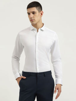 United Colors of Benetton - Men White Solid Formal Shirt