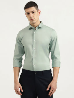United Colors of Benetton - Men Green Solid Formal Shirt