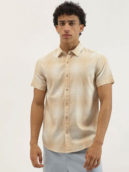 United Colors of Benetton - Men Beige Checks Casual Shirt