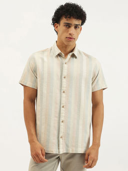 United Colors of Benetton - Men Multi-Color Stripes Casual Shirt