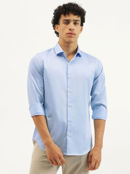 United Colors of Benetton - Men Blue Solid Formal Shirt