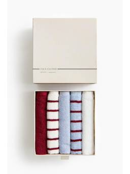 H&M - Blue 5-Pack Cotton Terry Flannels